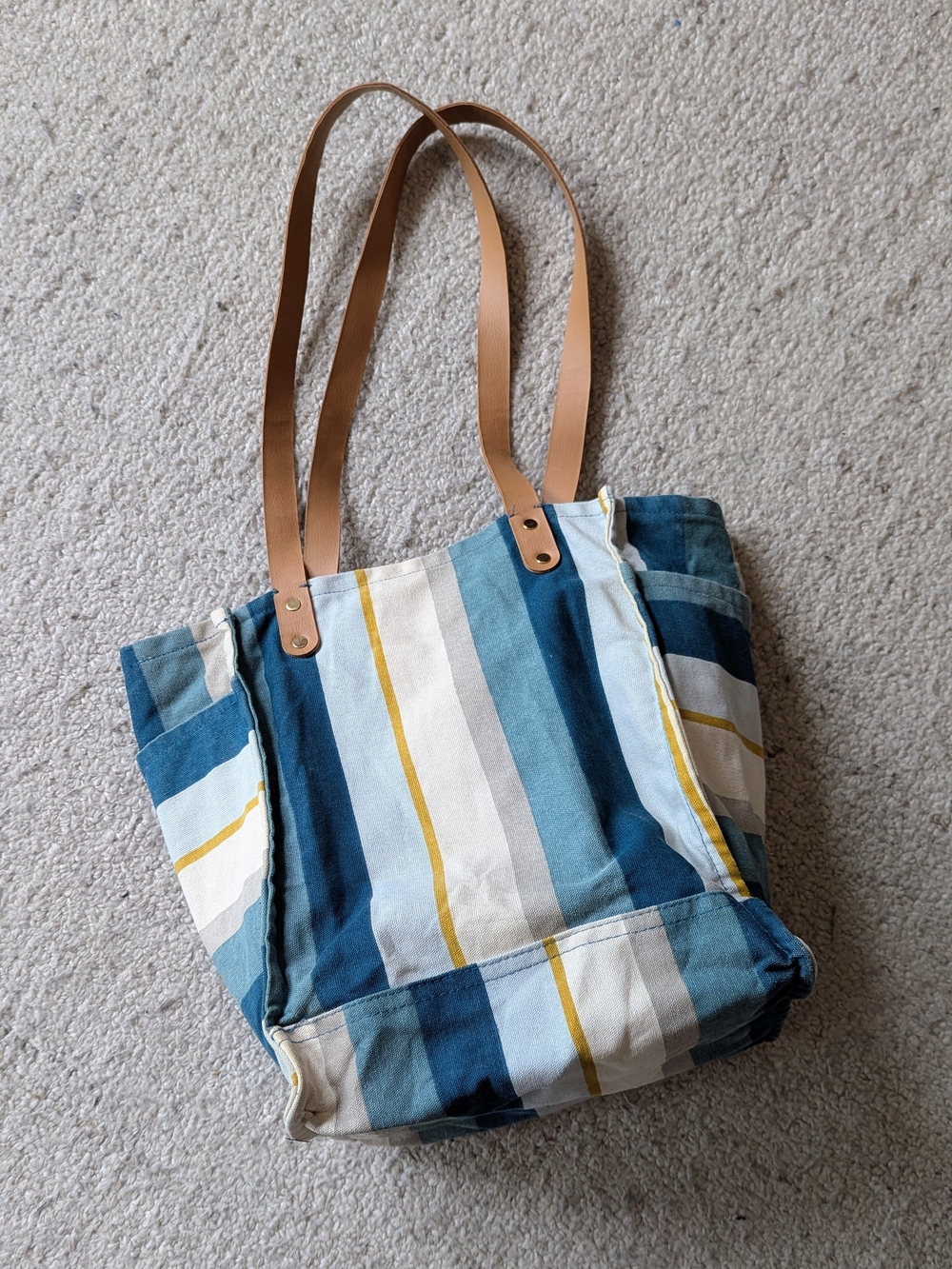 FEED PROJECT Canvas Market Tote | Coastal Stripe - Picture 7 of 12